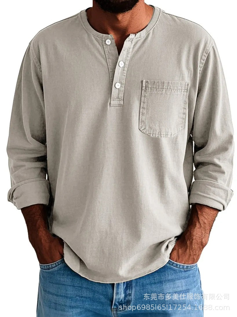 Long Sleeve Henley Shirt