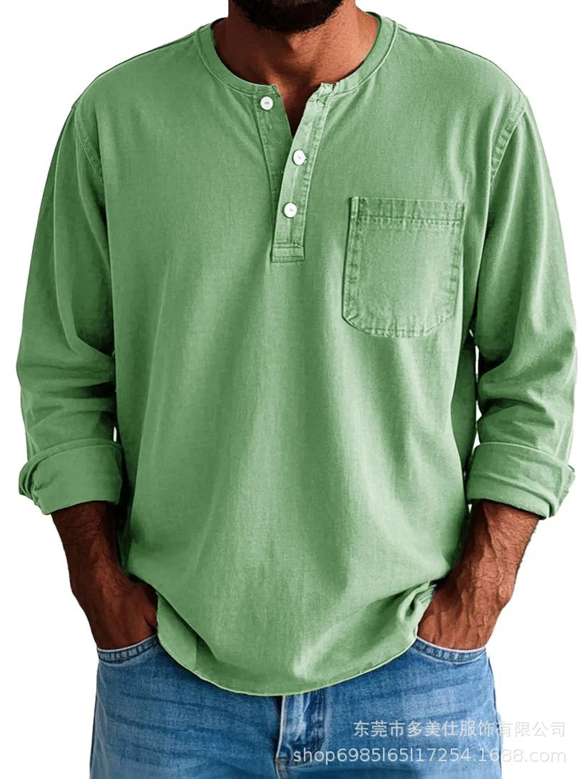 Long Sleeve Henley Shirt
