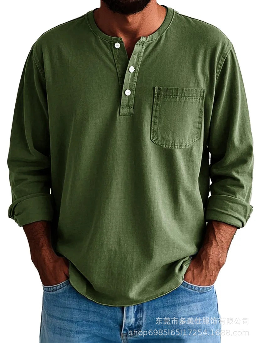 Long Sleeve Henley Shirt
