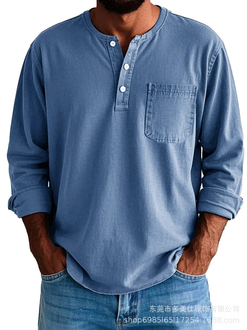 Long Sleeve Henley Shirt