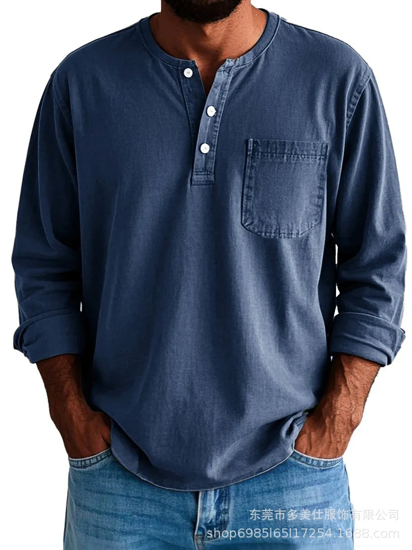 Long Sleeve Henley Shirt