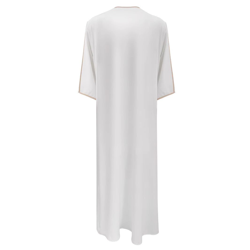 Moroccan Mens' Embroidered Thobe