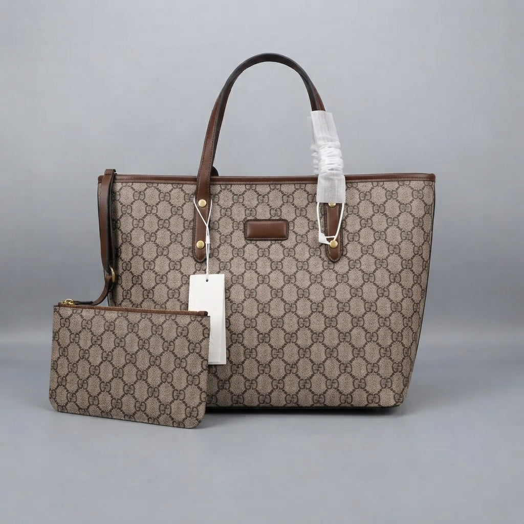 Letter-Print Tote Bag