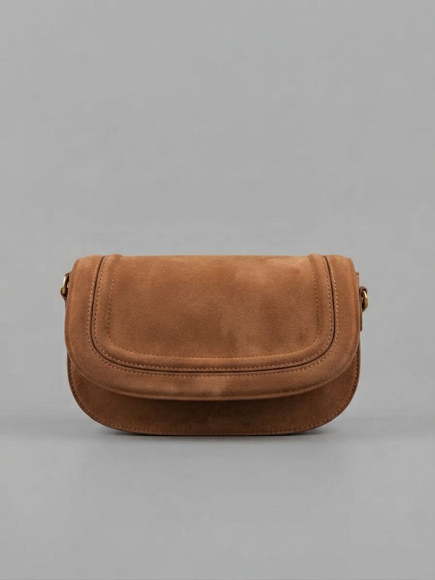 Contrast Canvas Saddle Bag