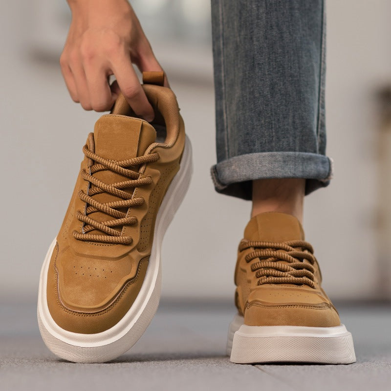 Premium Leather Retro Platform Sneakers
