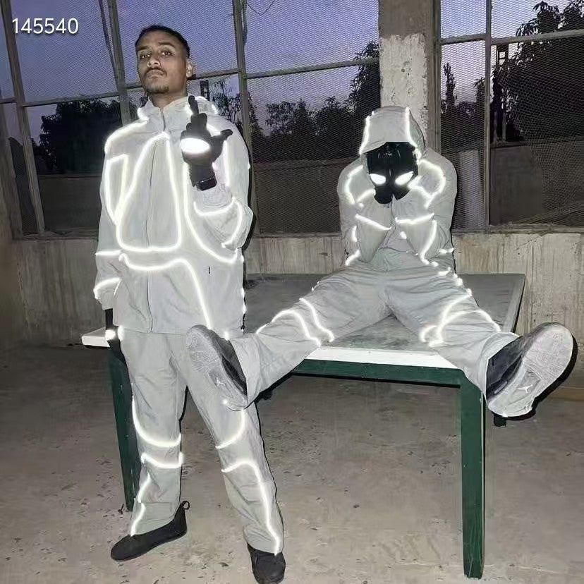Tech-Reflective Windbreaker Set