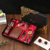 7-piece set of coffee color: belt + wallet + watch + keychain + pen + sunglasses + exquisite gift box