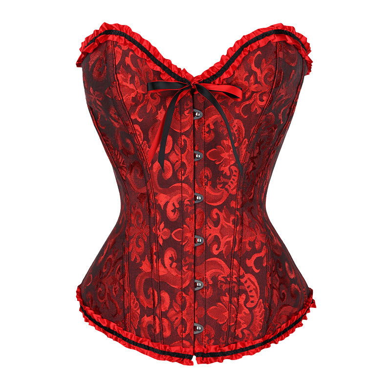 Royal Brocade Lace Up Corset Bustier