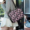 Checkerboard Black Pink Rabbit Head Shoulder Bag [Waterproof and Shockproof - Skin-friendly Hands]