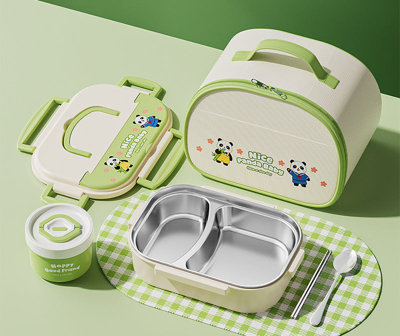Dual Compartment Stainless Steel Meal Set
