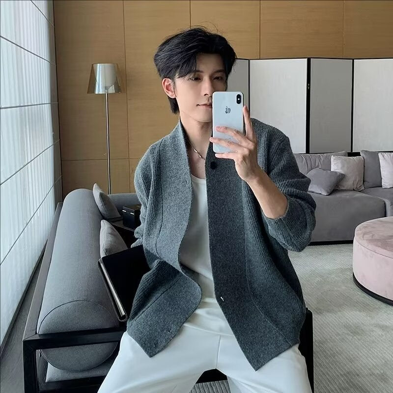 Men's Draped Cardigan