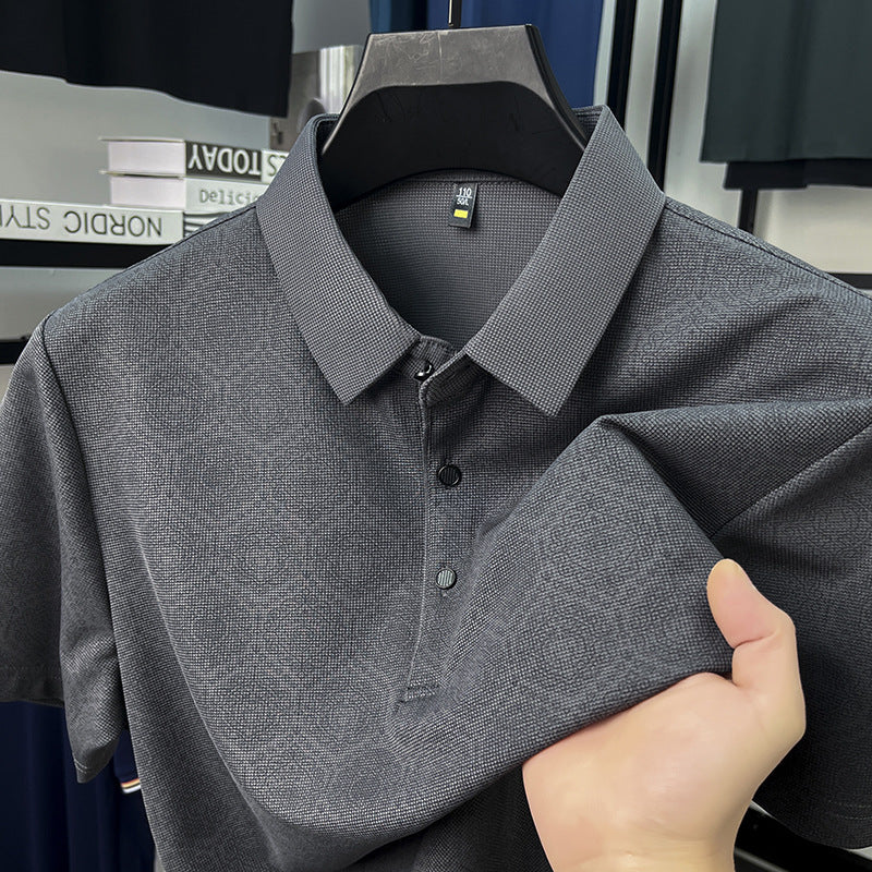 Waffle Knit Geometric Polo