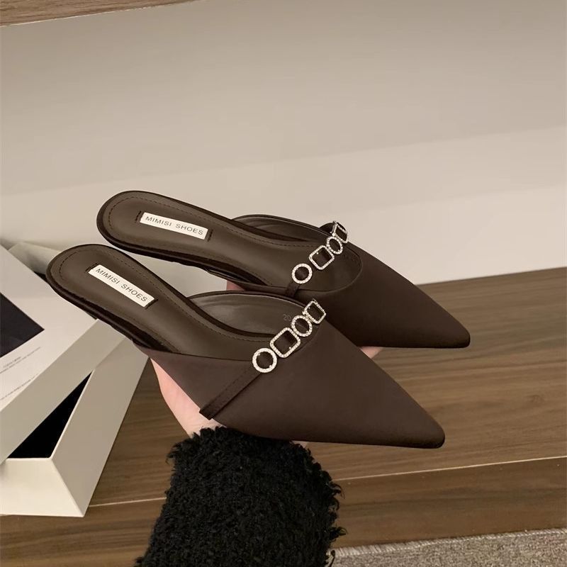 Low-Heel Slip-On Sandals