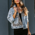 Leopard Print Denim Jacket
