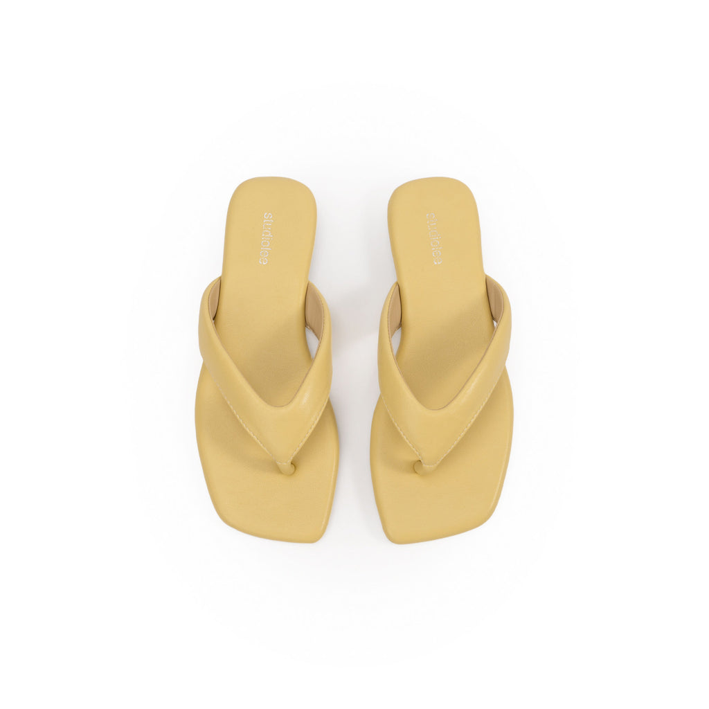 Low-Heel Thong Sandals
