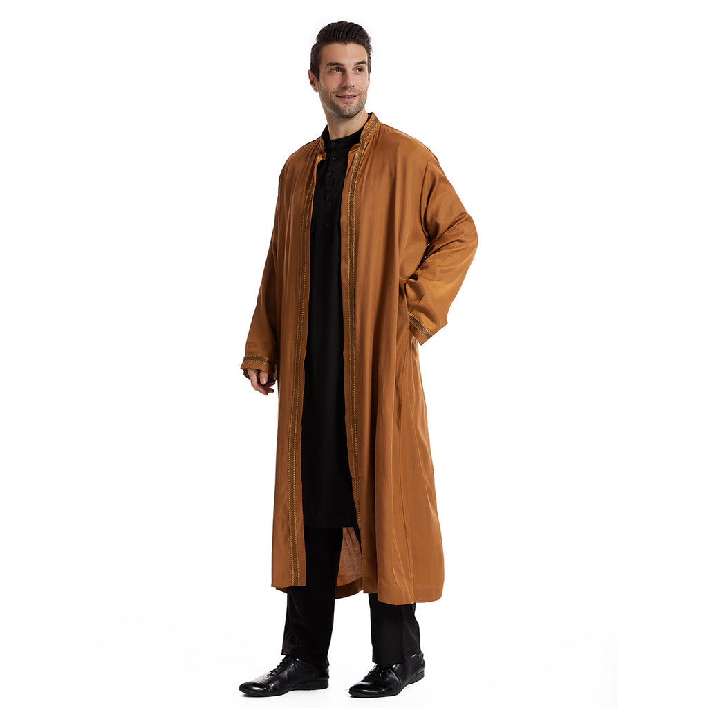 Premium Open-Front Embroidered Bisht Thobe