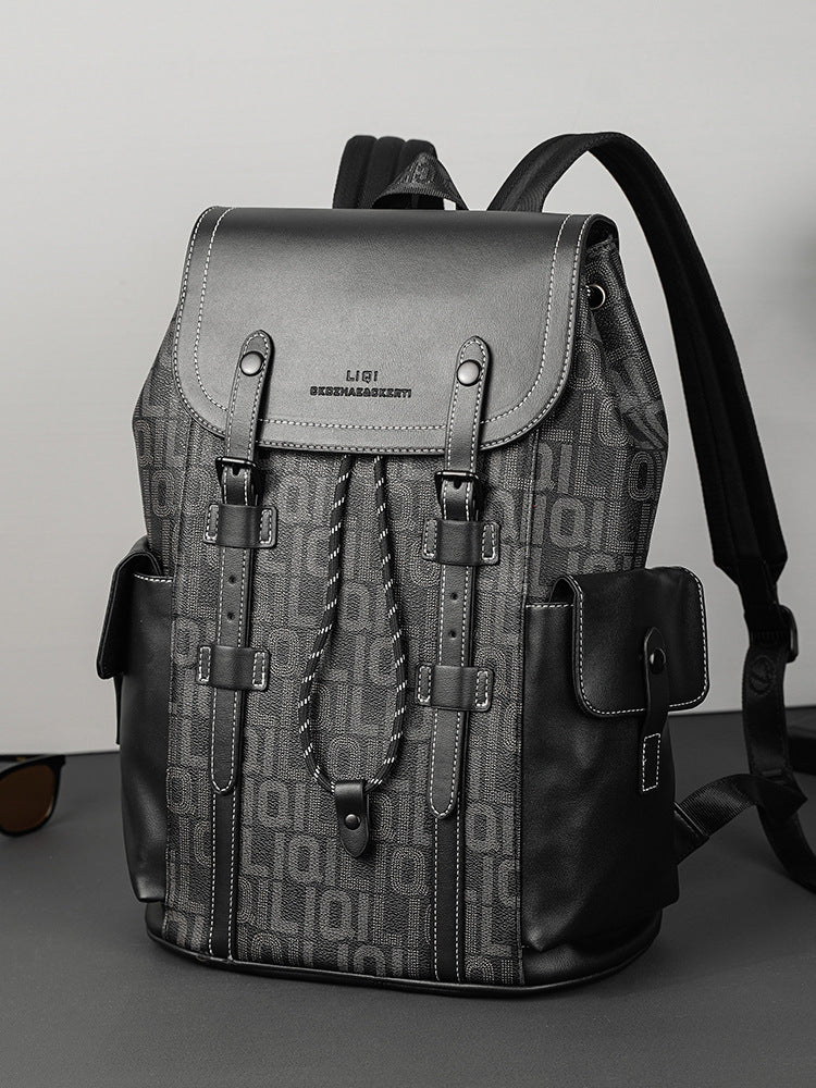 Monogram Canvas Flap Backpack
