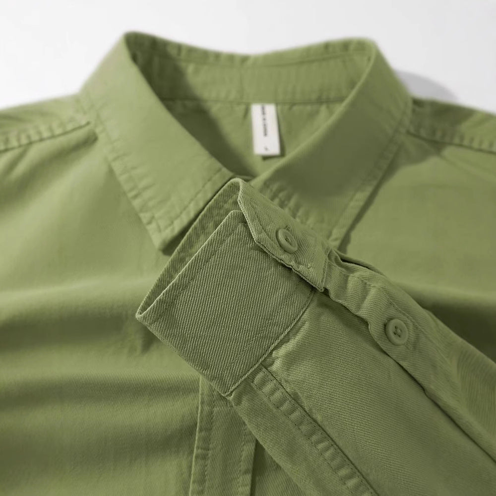 Classic Cotton Button-Down Overshirt