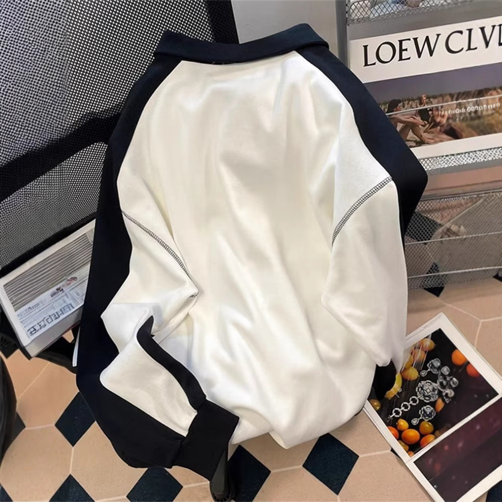 Half-Zip Polo Neck Sweatshirt