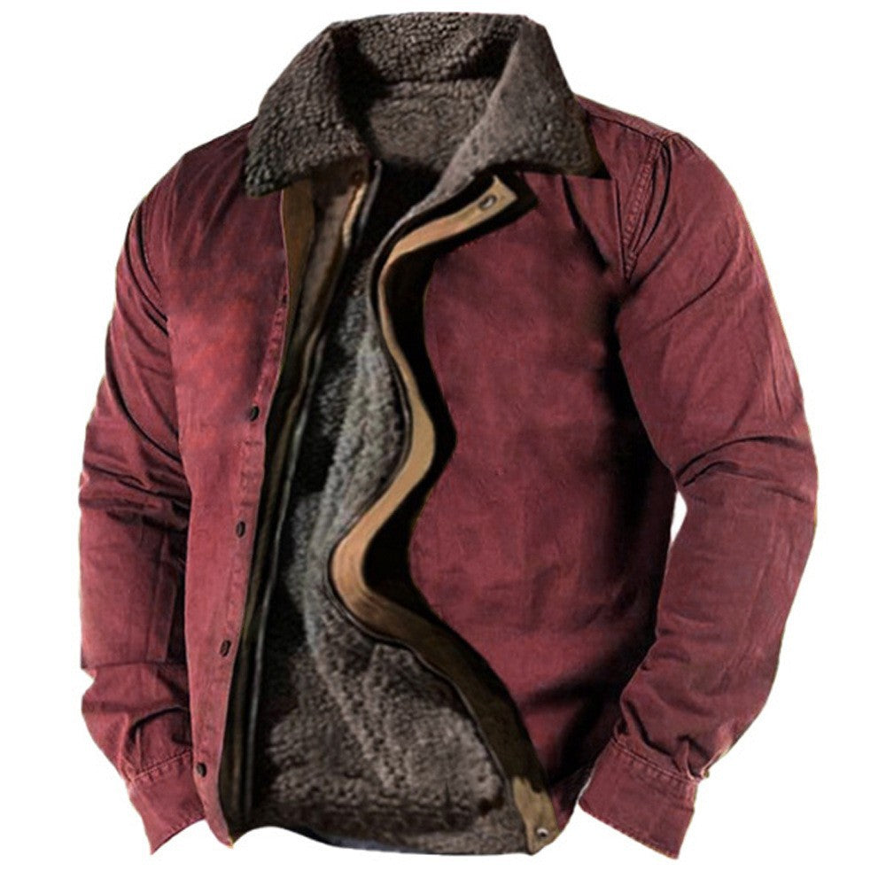 Sherpa-Lined Canvas Utility Jacket