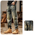 Vintage-Wash Relaxed Utility Denim
