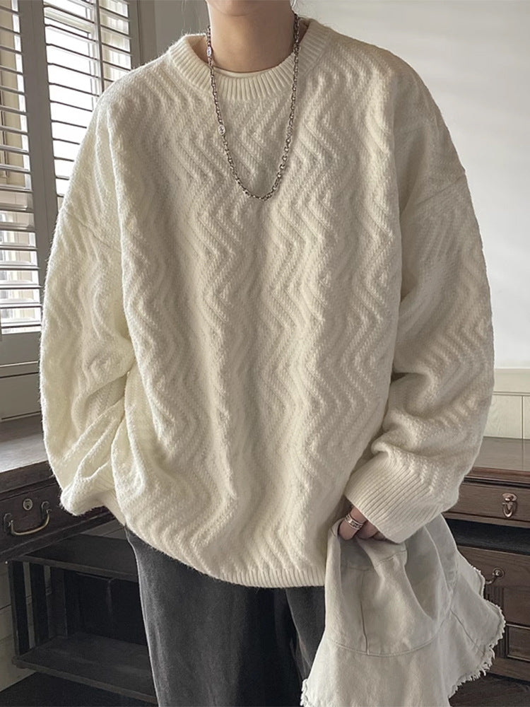 Textured Zig Zag Oversized Knit