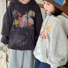 A small fleece-lined hooded sweatshirt in dark gray