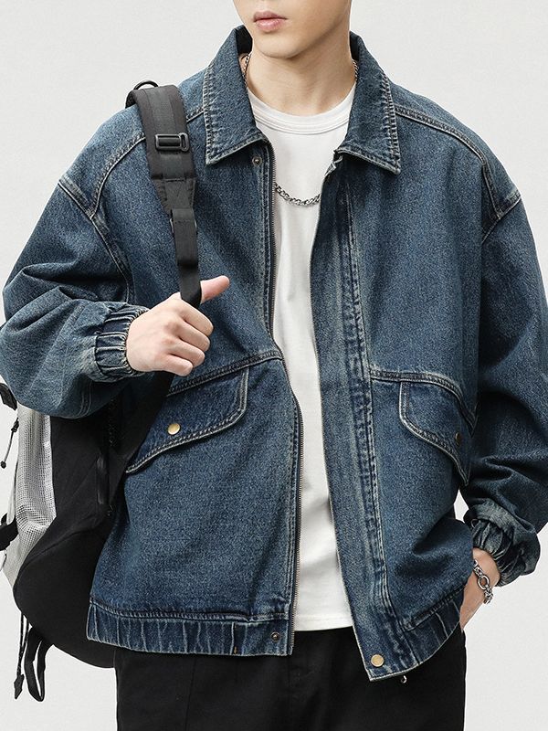 Urban Utility Denim Bomber