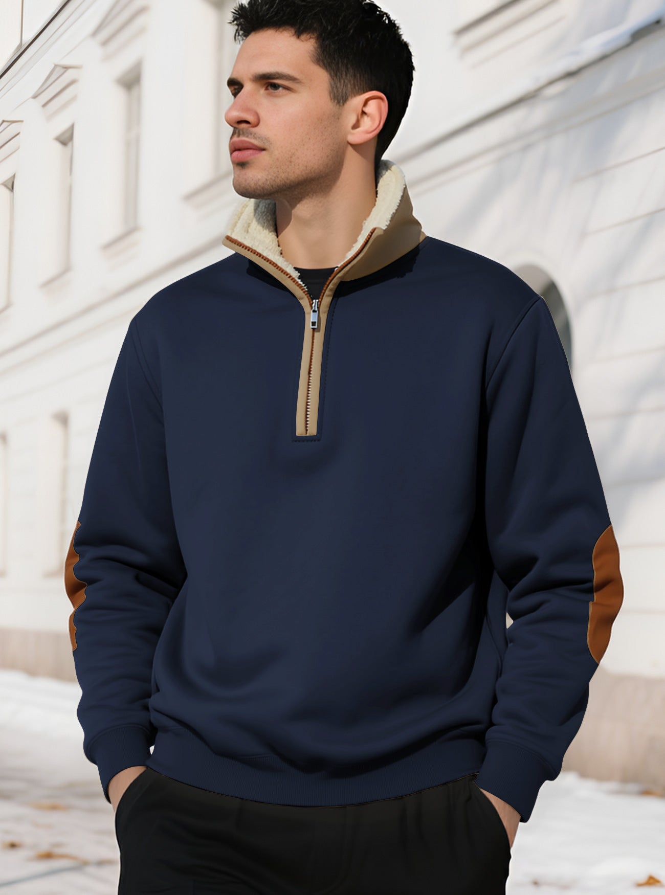Men’s Fleece-Lined Quarter-Zip Pullover