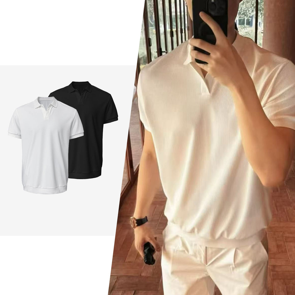 Textured Knit Polo