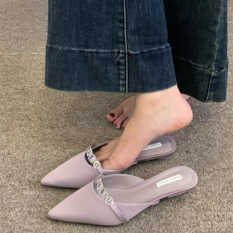 Low-Heel Slip-On Sandals