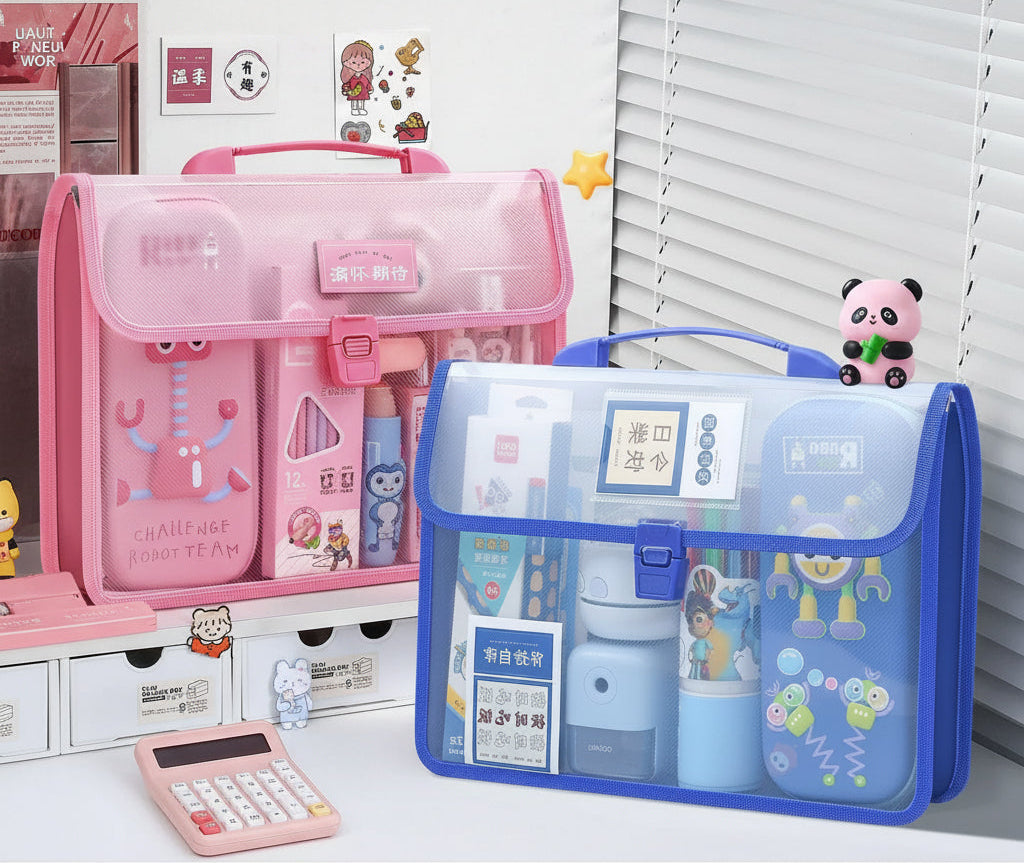 Handheld Stationery Organizer Bag Set