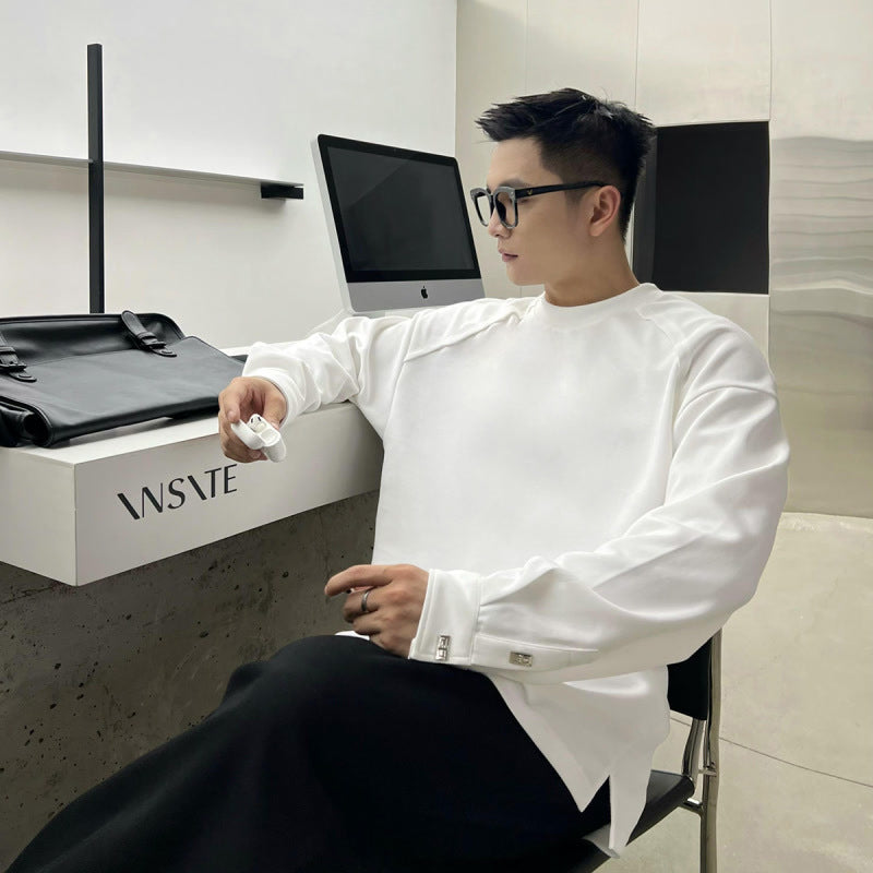 Buckle-Detail Raglan Shirt