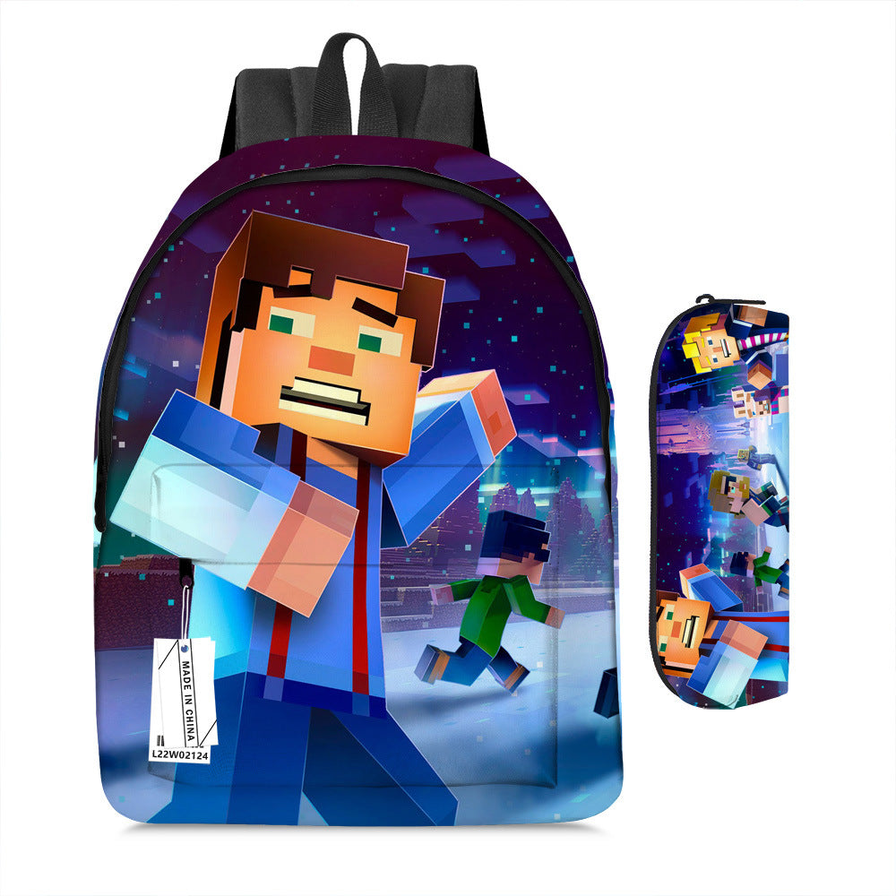 Pixel Game Backpack Set