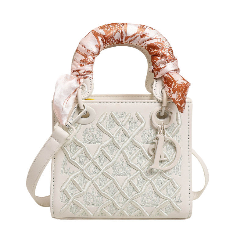 Embroidered Scarf Handbag