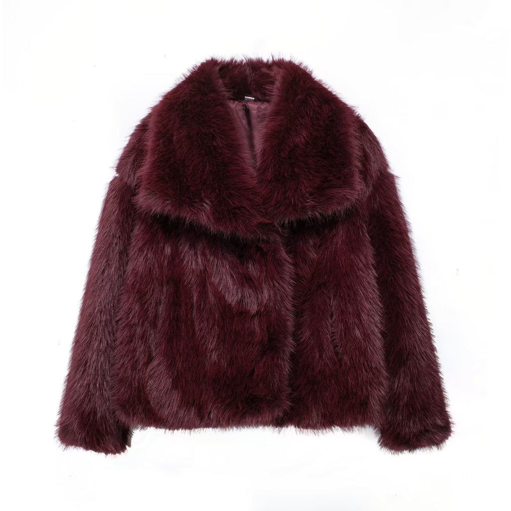 Women's Plush Collared Jacket