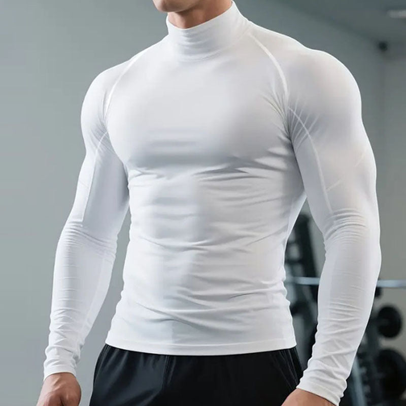 Men's Performance Mock-Neck Compression Shirt