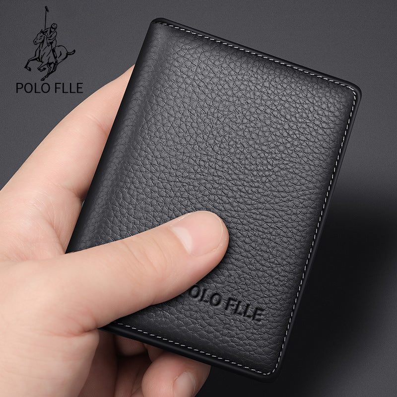 Paul cowhide ultra-thin card holder, card holder, men's and women's leather card holder, compact mini pack, small bag, bus card holder