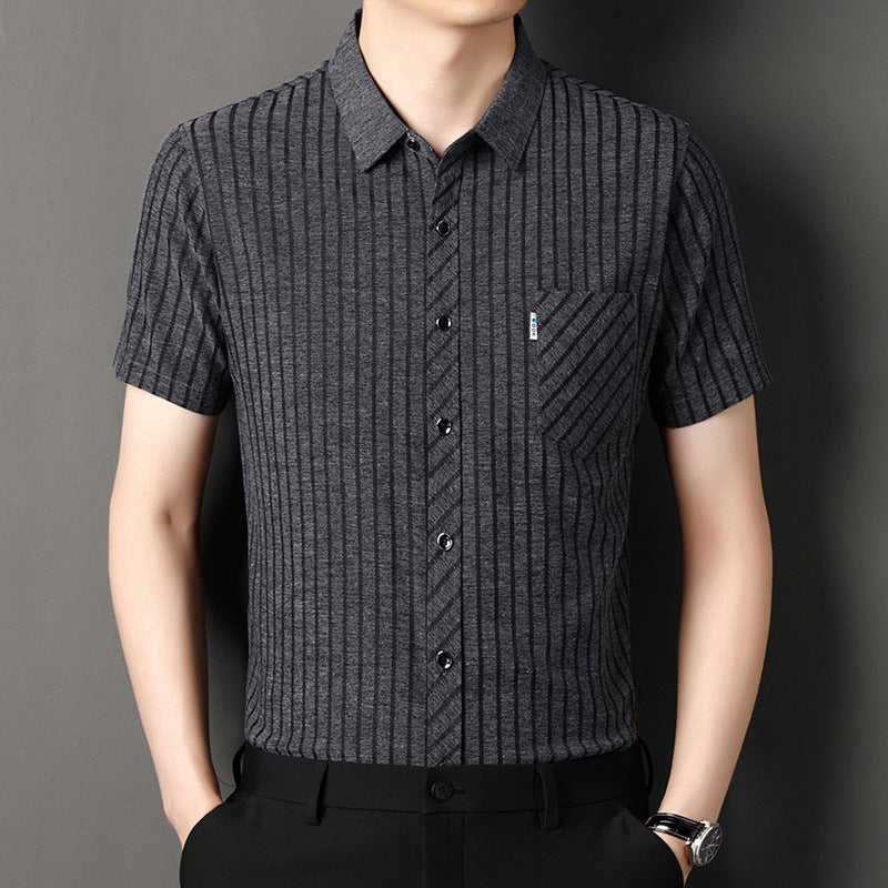 Knitted Short-Sleeve Polo Shirt