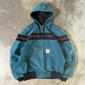 Aztec-Trimmed Canvas Hooded Jacket