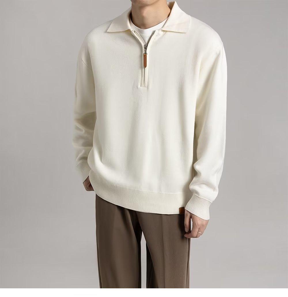 Zip-Collar Knit Polo