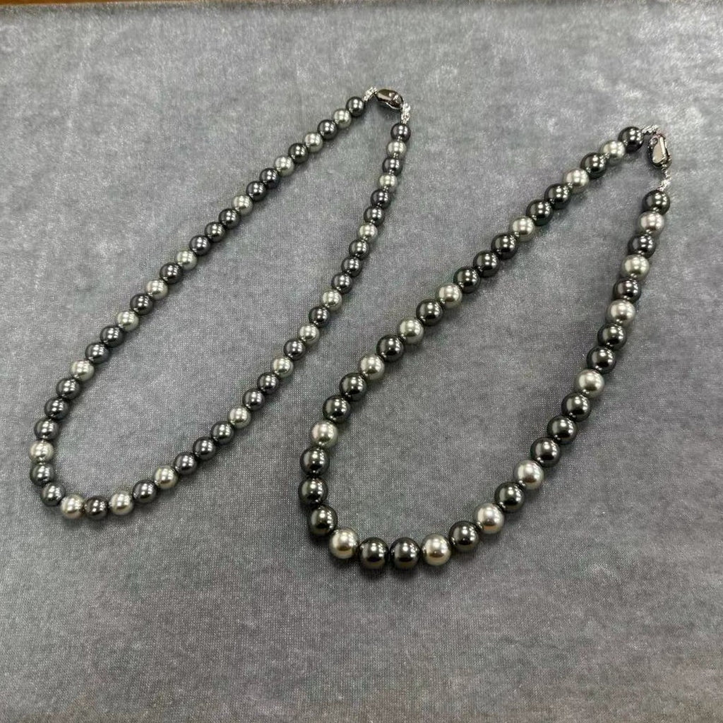 Metallic Pearl Statement Necklace