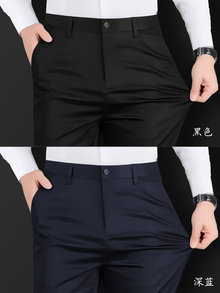 Silk-Blend Stretch Trousers