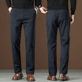 Premium Straight-Leg Cotton Stretch Casual Pants