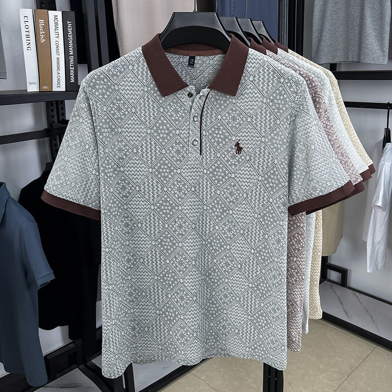 Men's Jacquard Knit Polo
