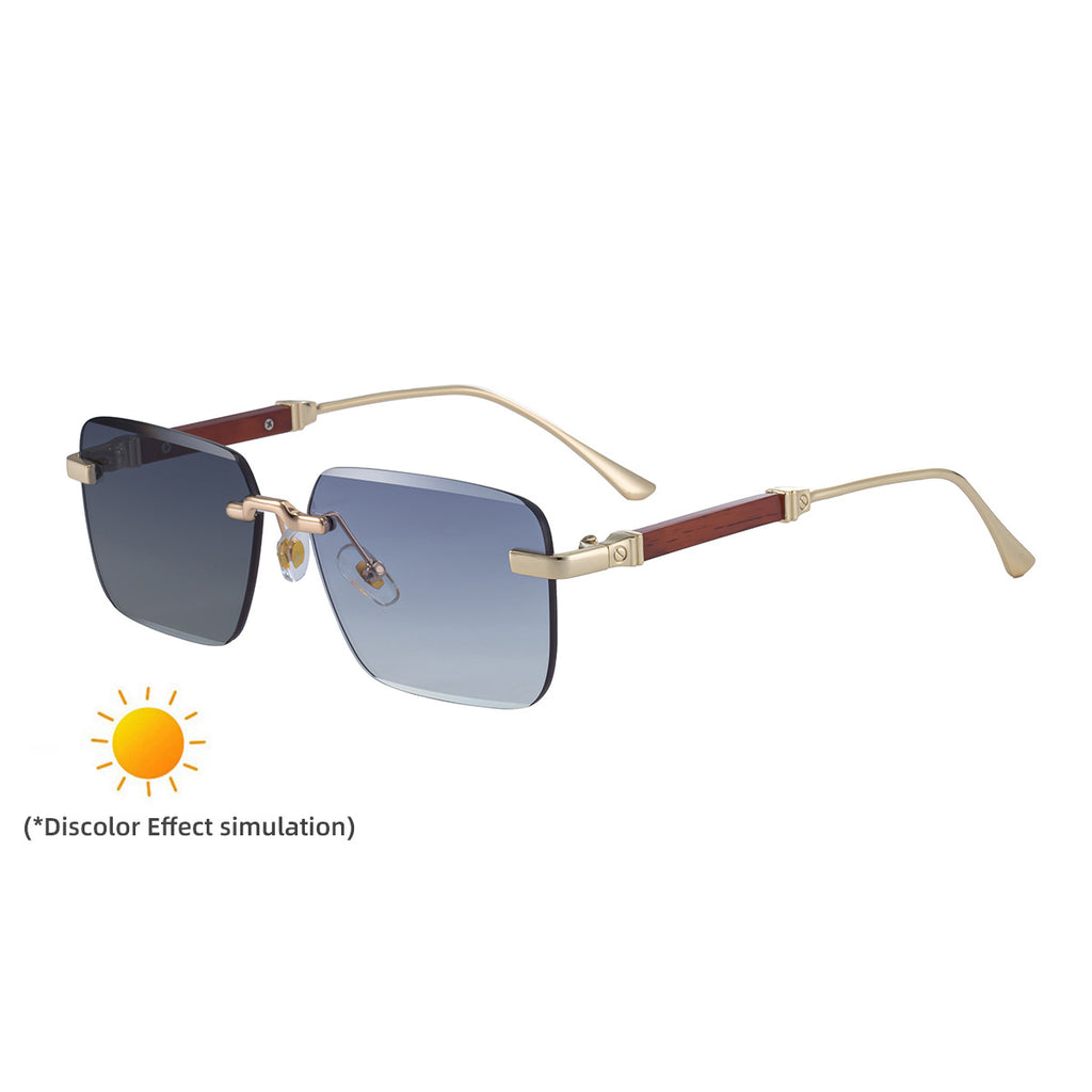 Rimless Photochromic Driving Sunglasses