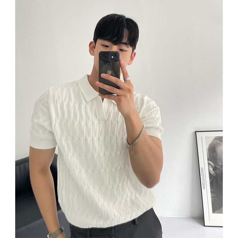 Textured Knit Polo