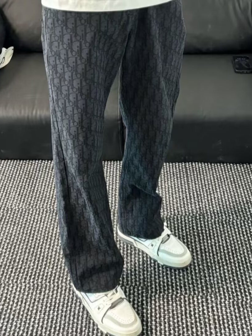 Monogram Straight-Leg Trousers
