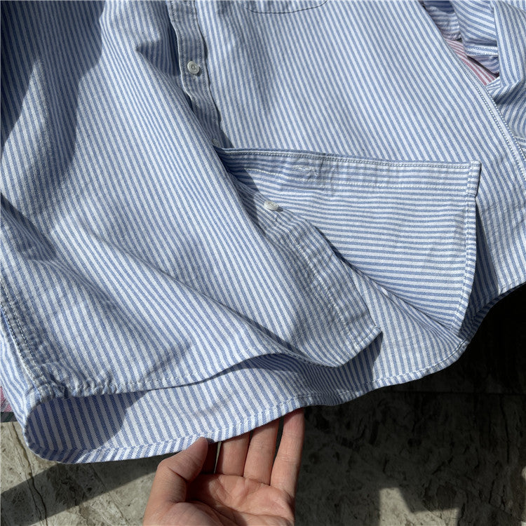 Cotton Striped Long-Sleeve Shirt