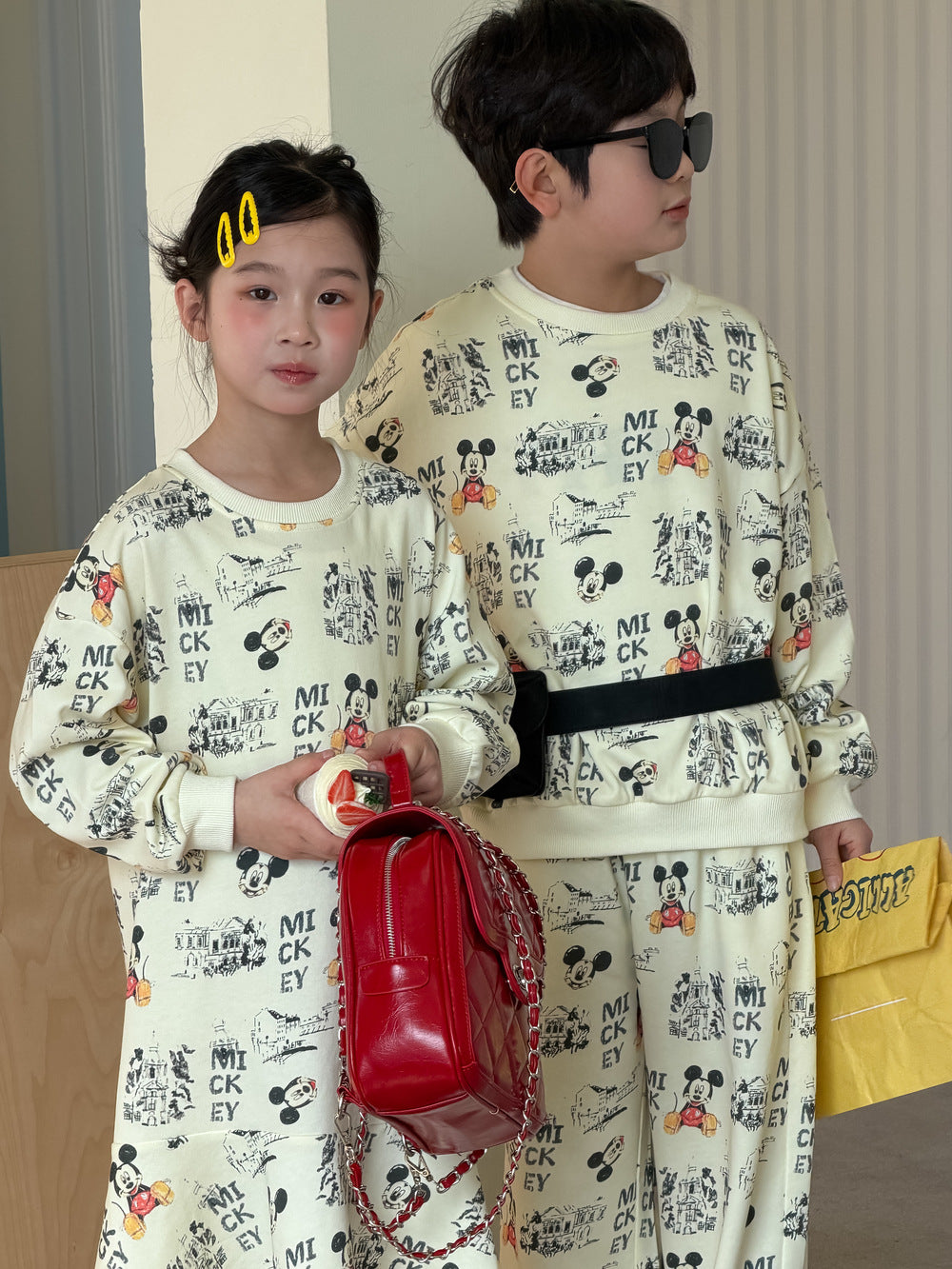 Kids' Printed Sweatshirt Outfit Set